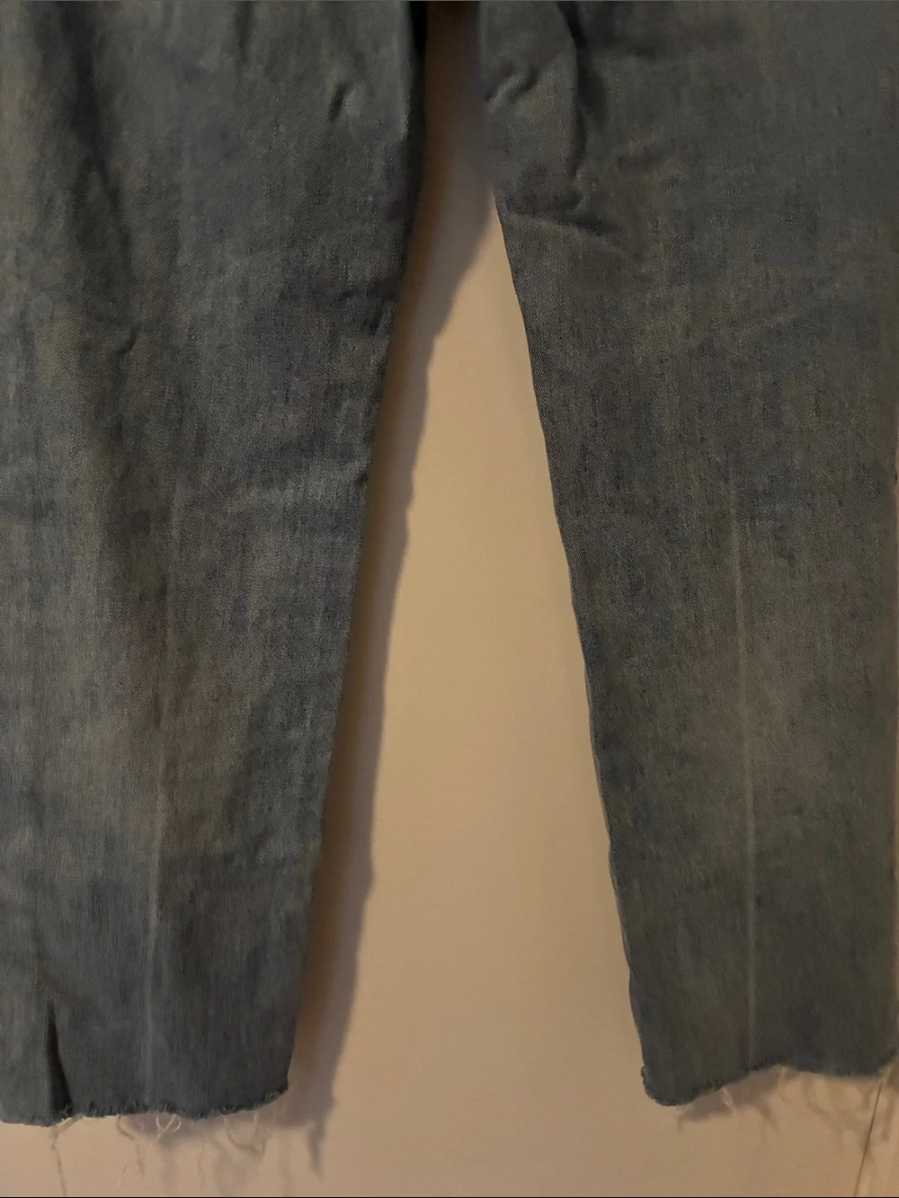 Pistola Cassie Raw Hem Light Wash Straight Leg Jeans